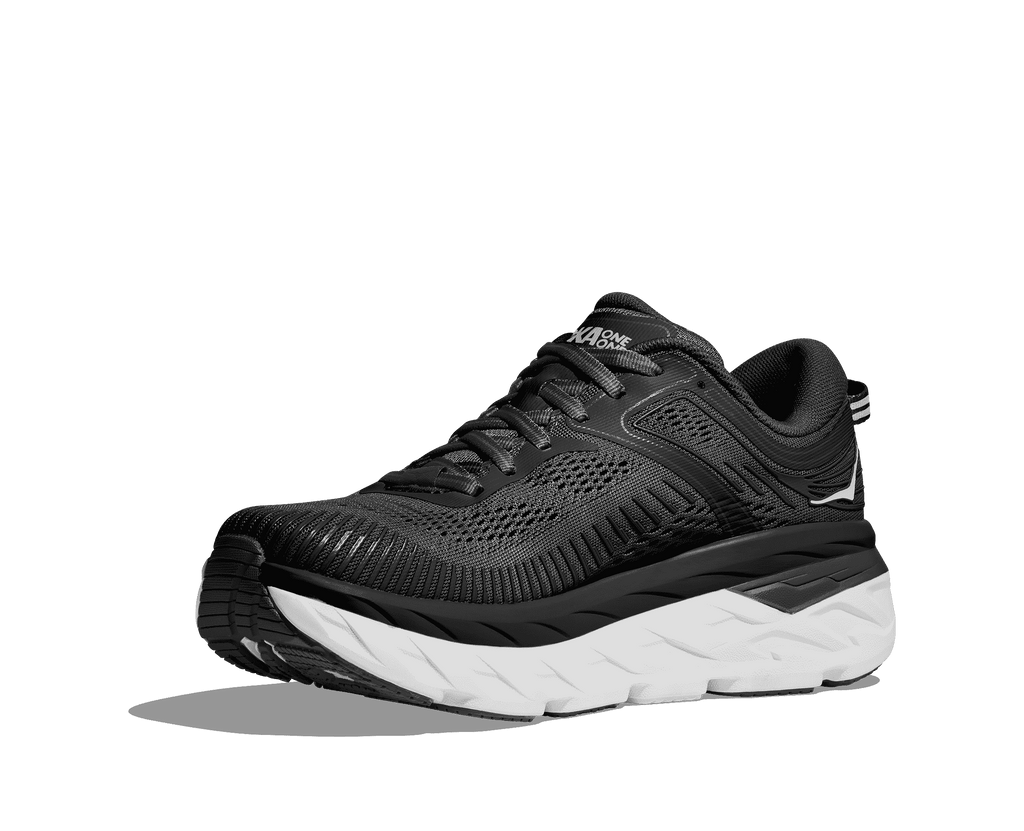 HOKA Men's Bondi 7 - BLACK / WHITE