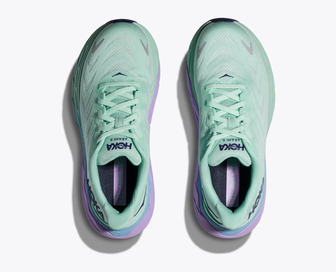 Hoka Womens Arahi 6 Wide-Sunlit Ocean / Lilac Mist (1123197-SOLM)