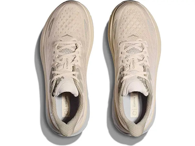 Hoka Mens Clifton 9 Wide- Oat Milk/Barley (1132210-OKB)