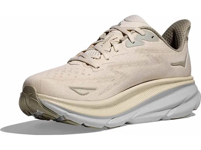 Hoka Mens Clifton 9 Wide- Oat Milk/Barley (1132210-OKB)