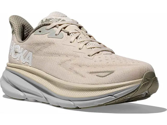Hoka Mens Clifton 9 Wide- Oat Milk/Barley (1132210-OKB)