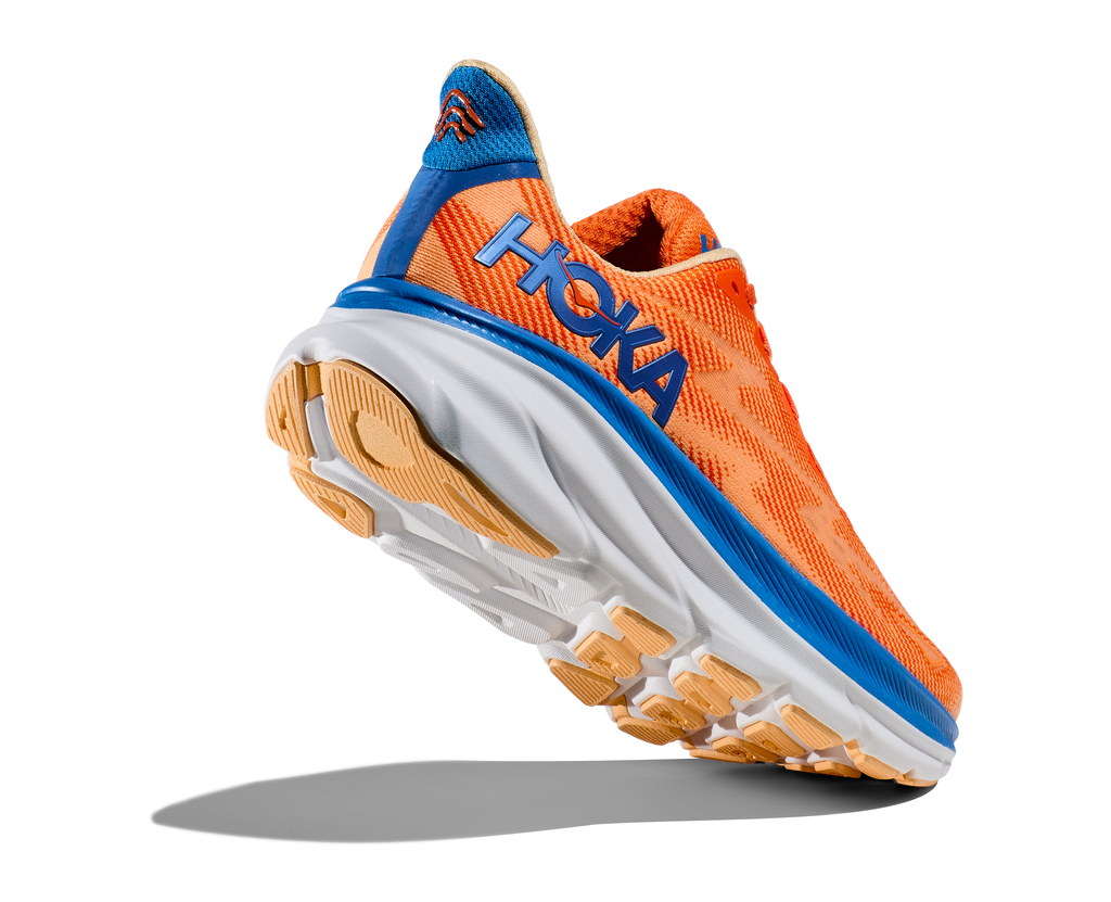 Hoka Mens Clifton 9 Wide - Vibrant Orange/Impala (1132210-VOIM)