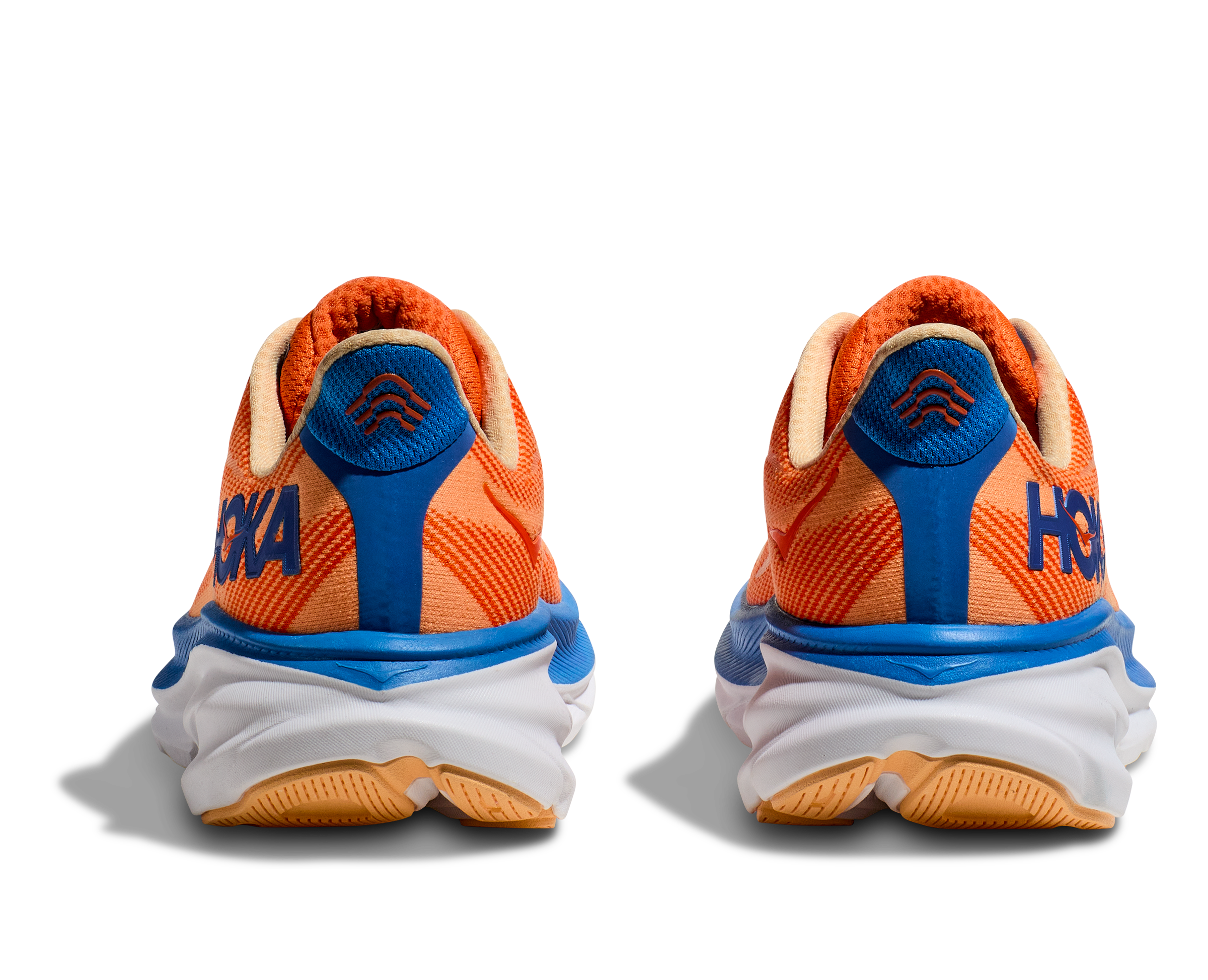 Hoka Mens Clifton 9 Wide - Vibrant Orange/Impala (1132210-VOIM)