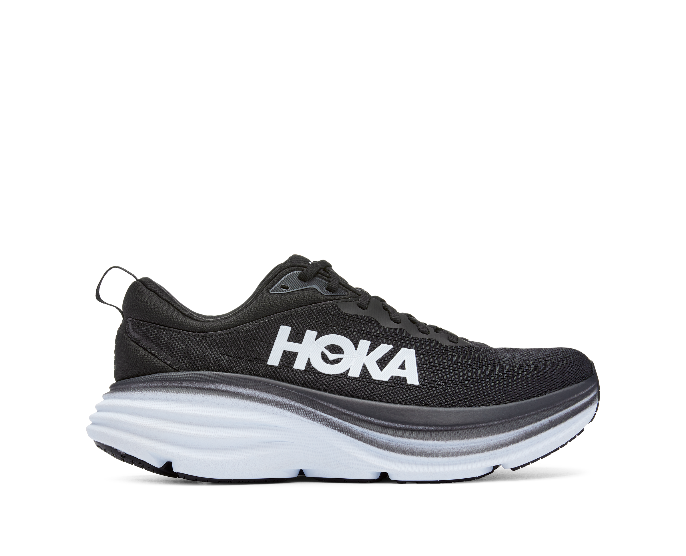Hoka Mens Bondi 8 - Black/White (1123202-BWHT)