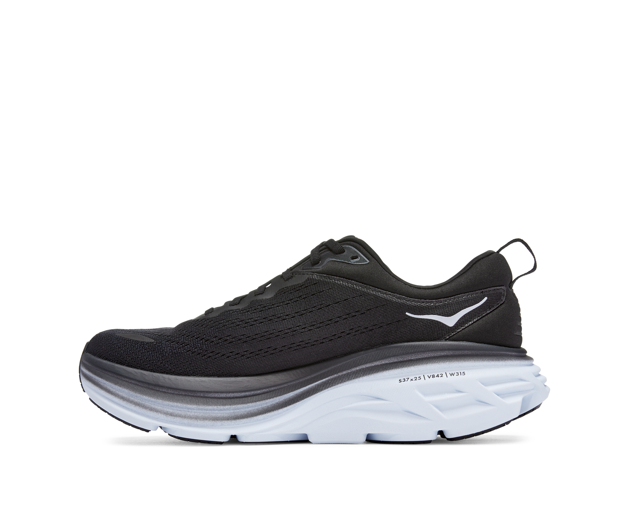 Hoka Mens Bondi 8 Extra Wide- Black/White (1127955-BWHT)