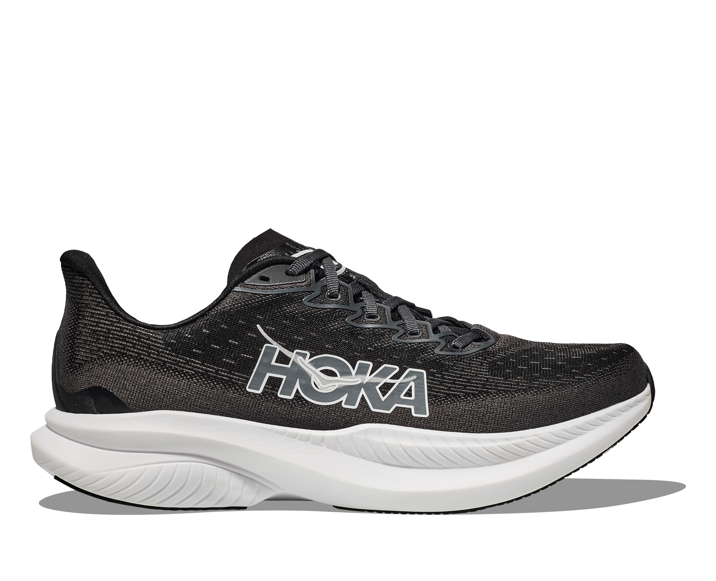 HOKA Men's Mach 6 - BLACK / WHITE (Wide)