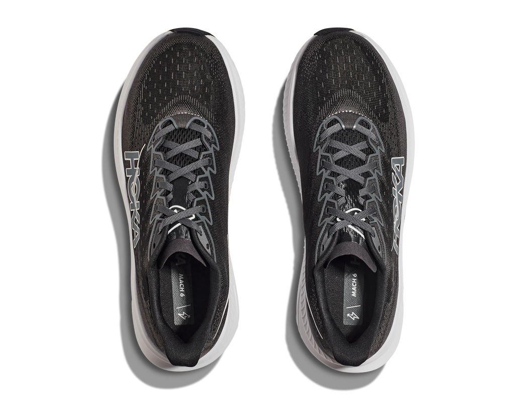 HOKA Men's Mach 6 - BLACK / WHITE