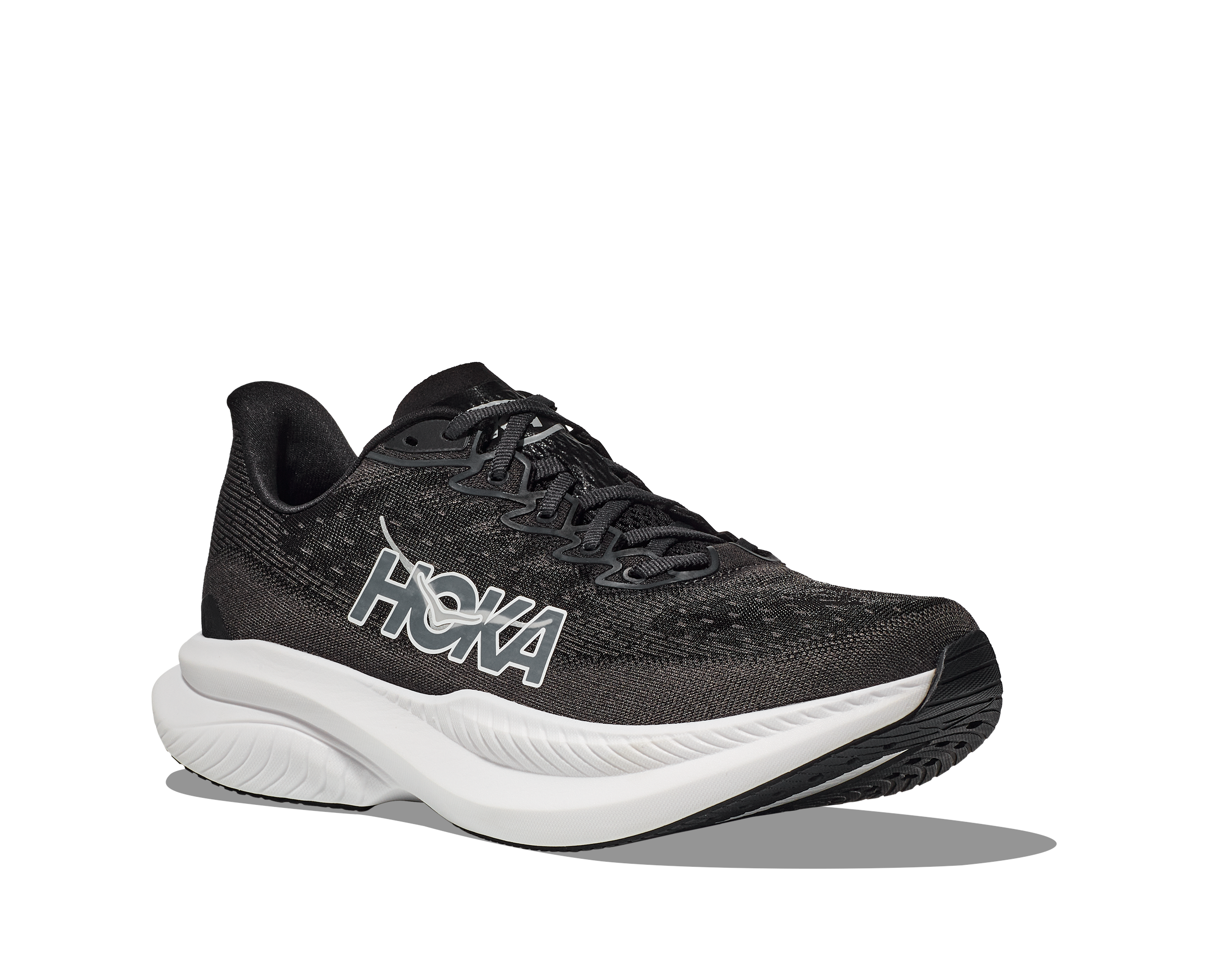 HOKA Men's Mach 6 - BLACK / WHITE (Wide)