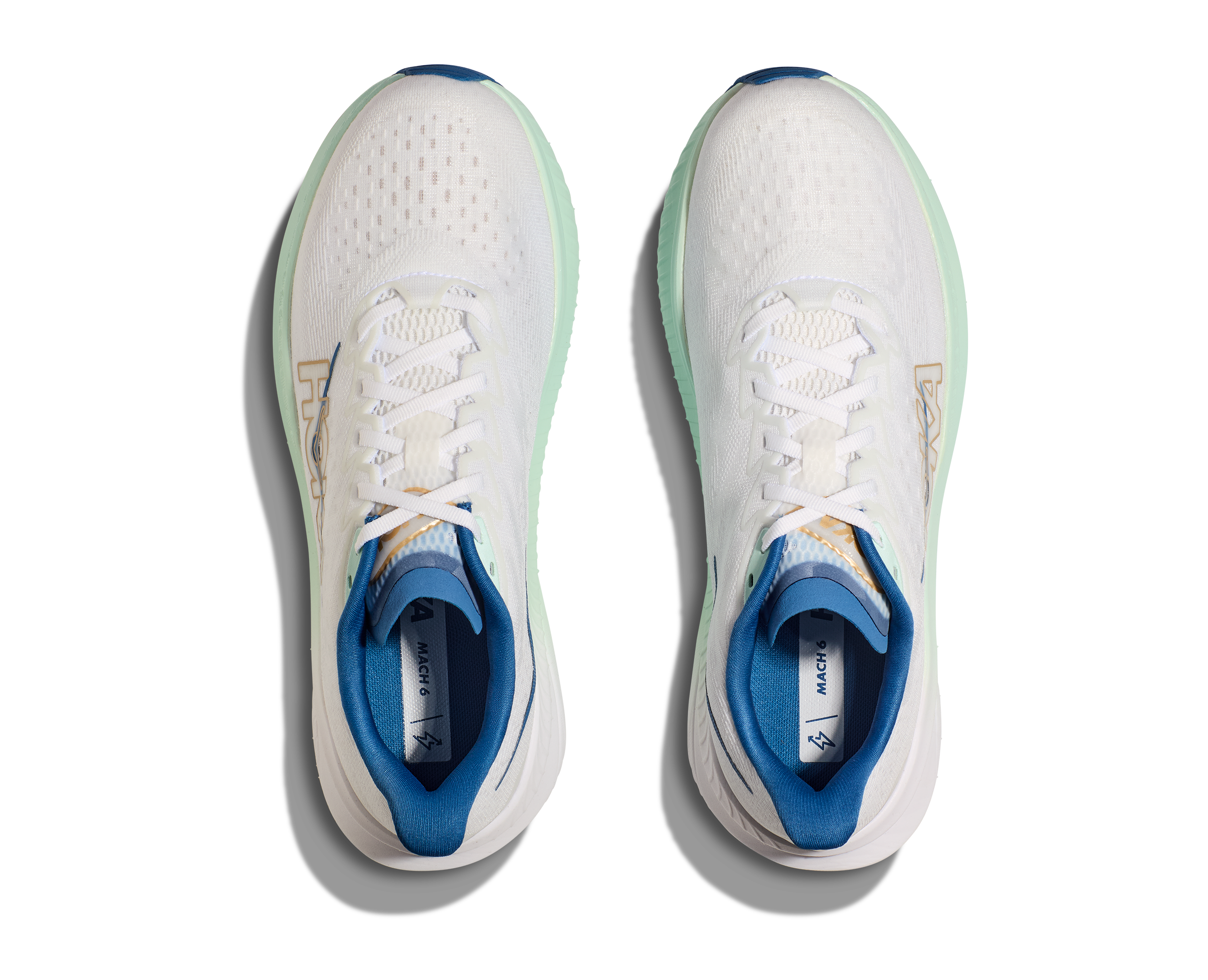 HOKA Men's Mach 6 - FROST / GOLD
