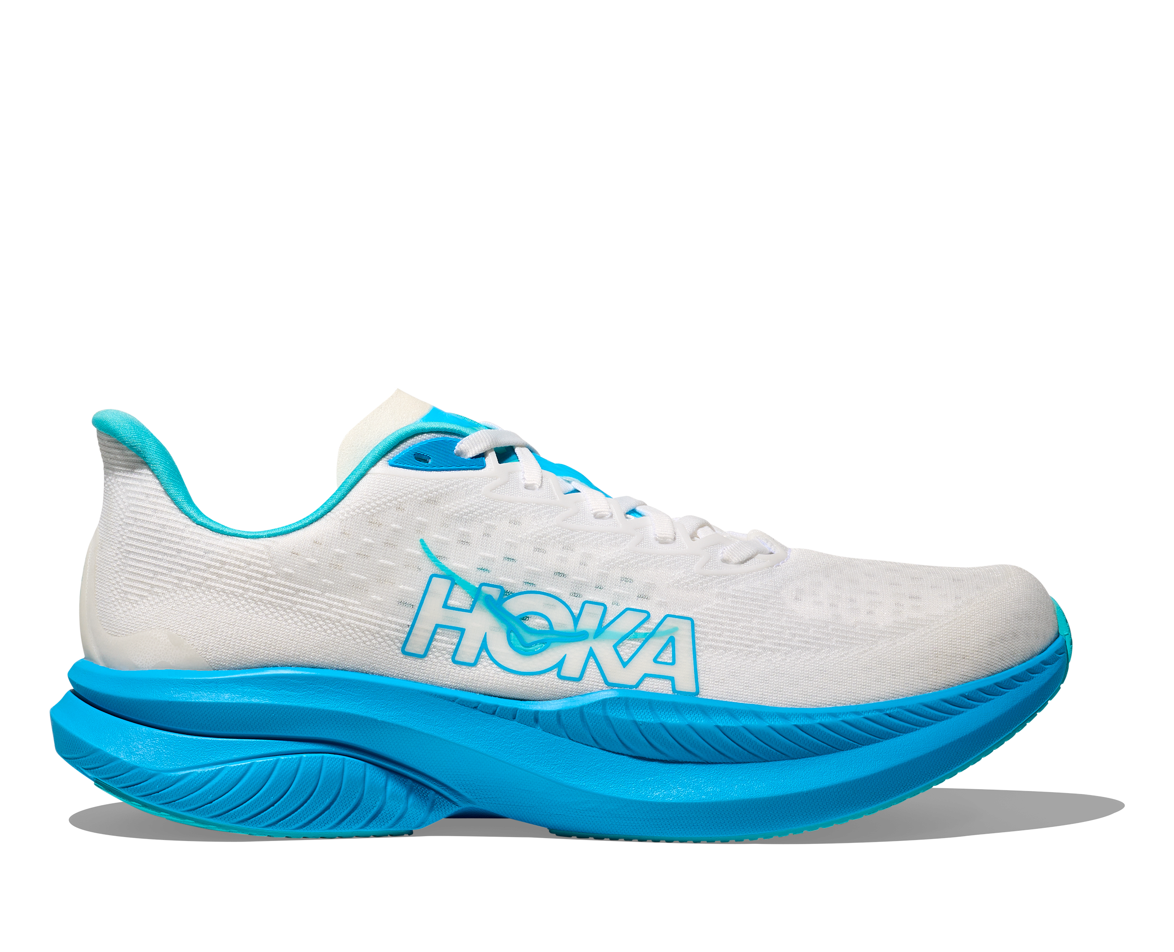 HOKA Men's Mach 6 - WHITE / SKYWARD BLUE