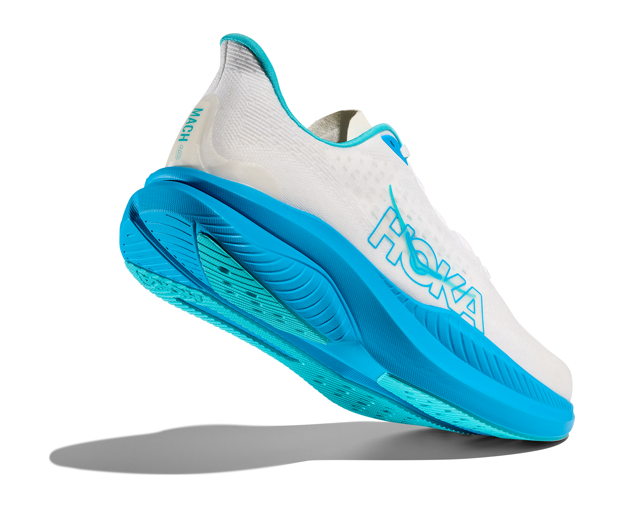 HOKA Men's Mach 6 - WHITE / SKYWARD BLUE