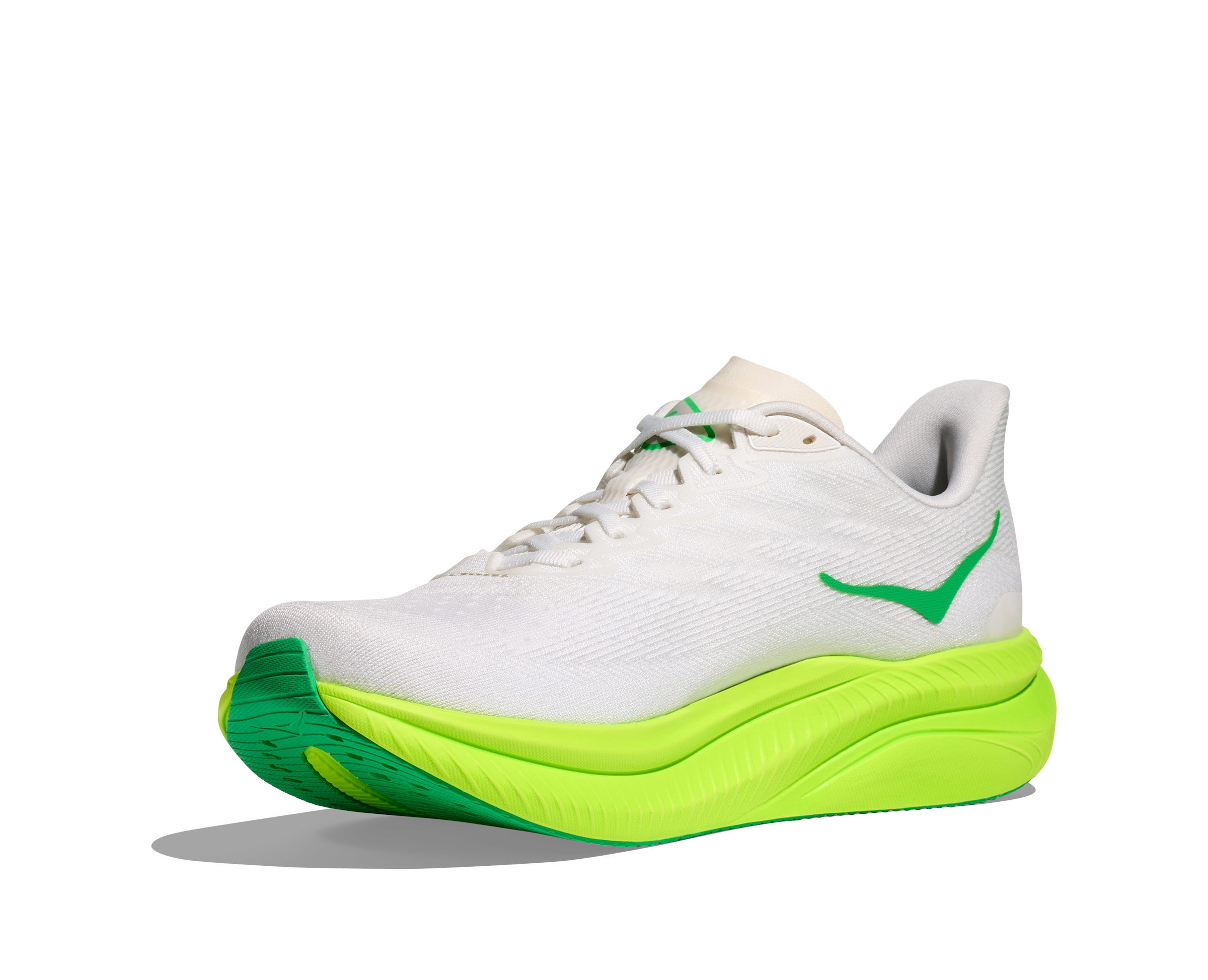 HOKA Men's Mach 6 - WHITE / NEON LIME