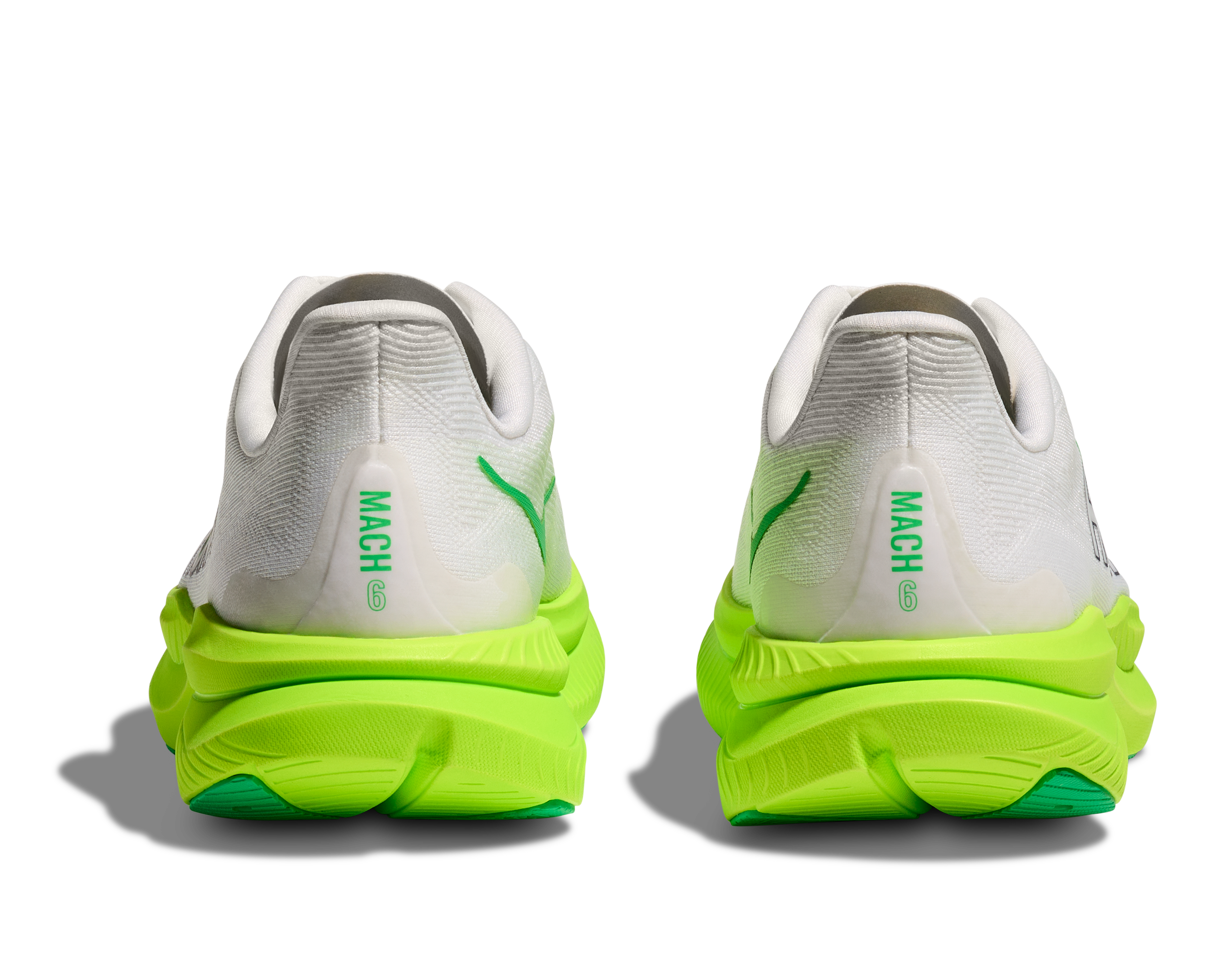 HOKA Men's Mach 6 - WHITE / NEON LIME