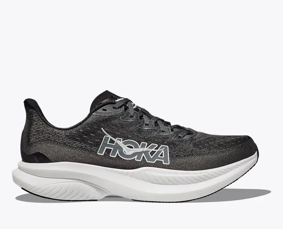 HOKA Women's Mach 6 - BLACK / WHITE (Wide)