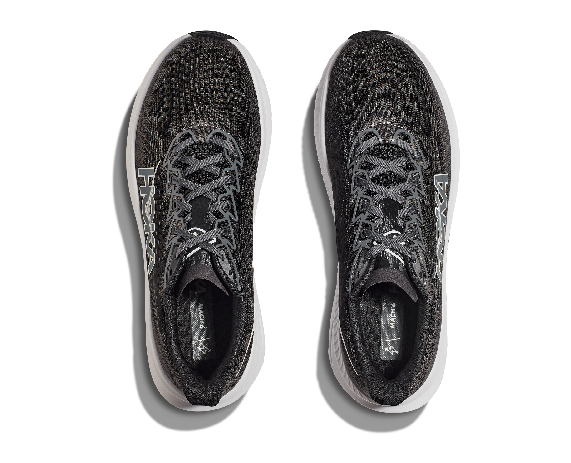 HOKA Women's Mach 6 - BLACK / WHITE
