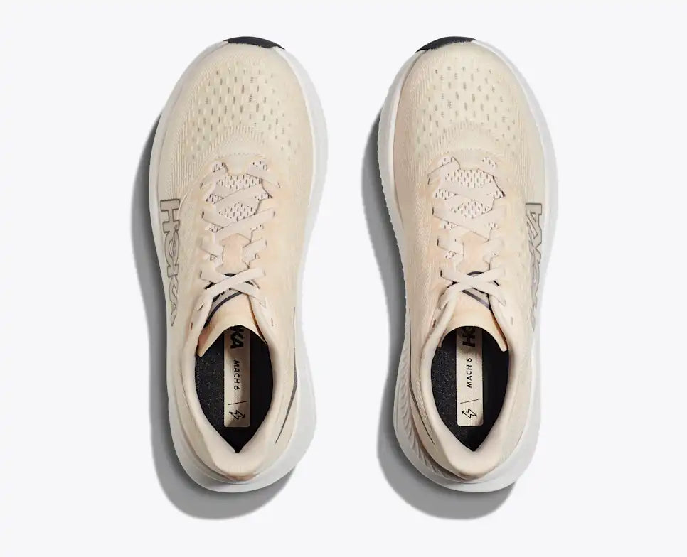 HOKA Women's Mach 6 - EGGNOG / VANILLA (Wide)