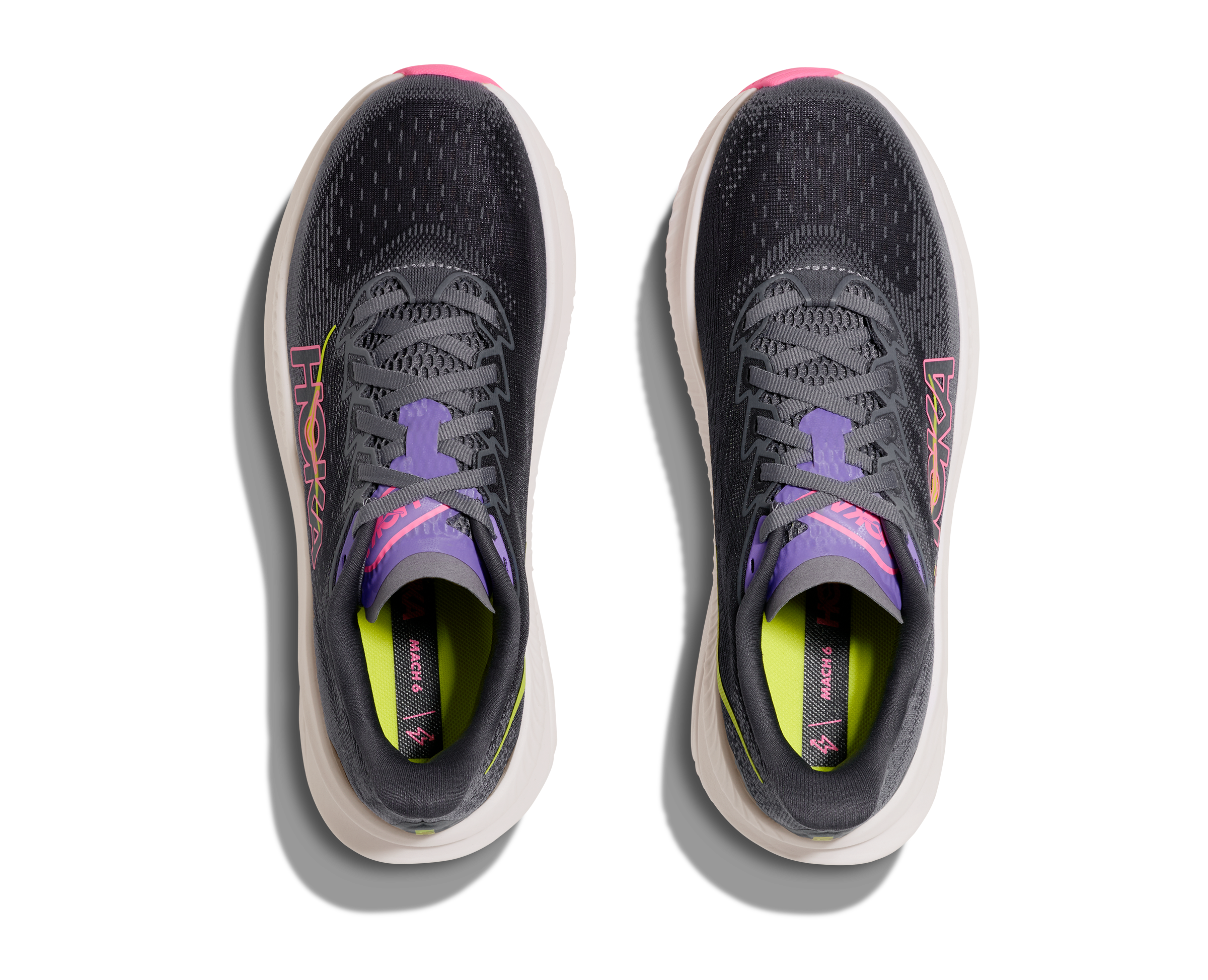 HOKA Women's Mach 6 - GREY SKIES / CHARCOAL GREY