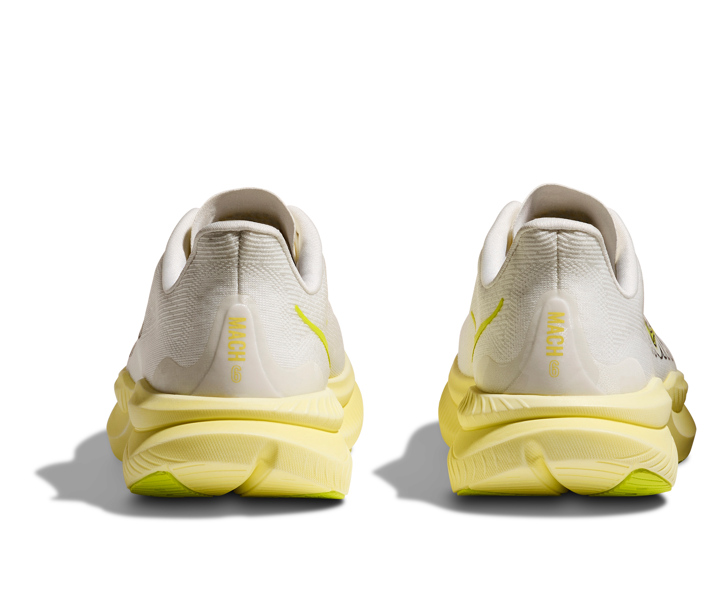 HOKA Women's Mach 6 - WHITE / NEON HOKA CITRUS