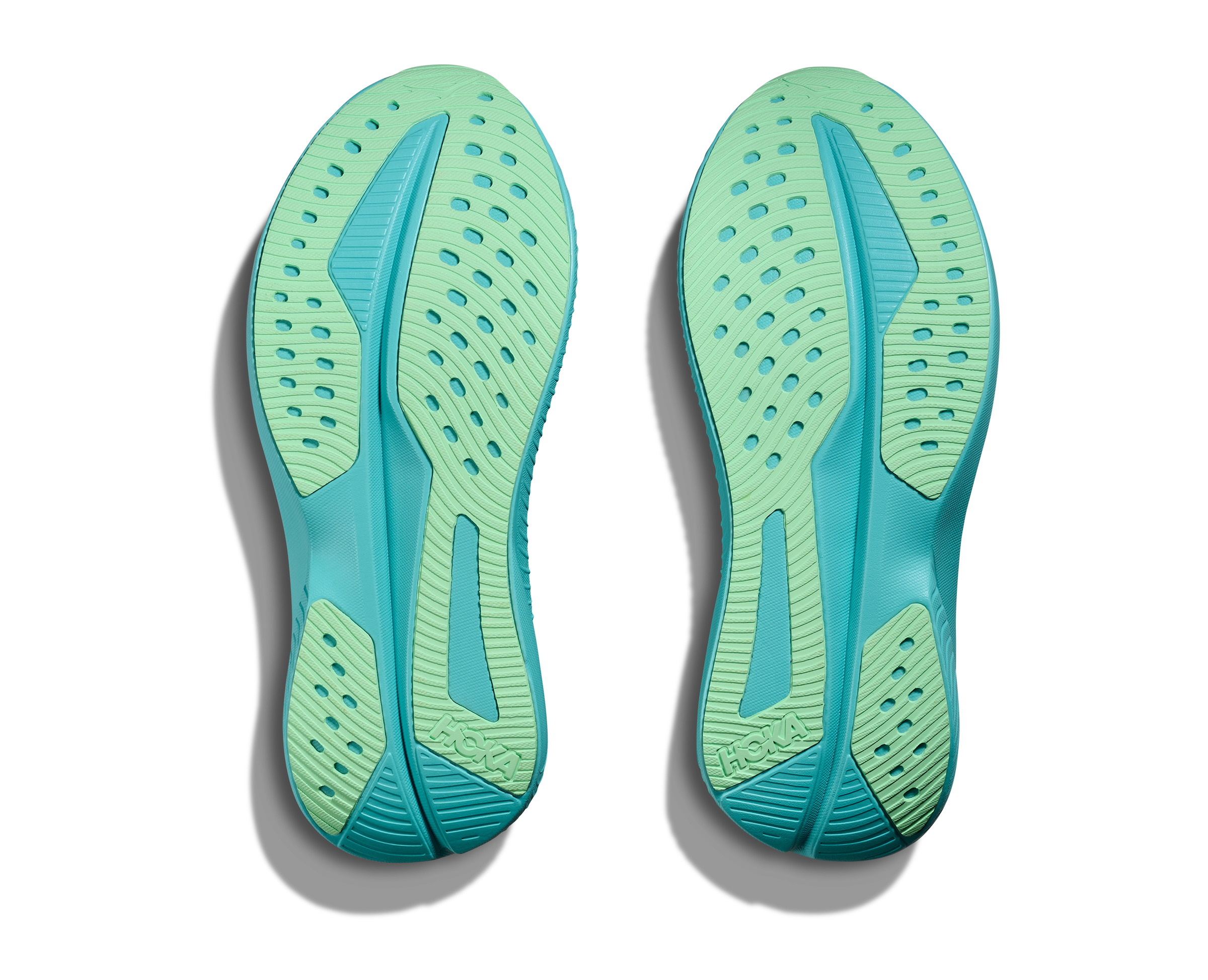 HOKA Women's Mach 6 - WHITE / CIELO BLUE