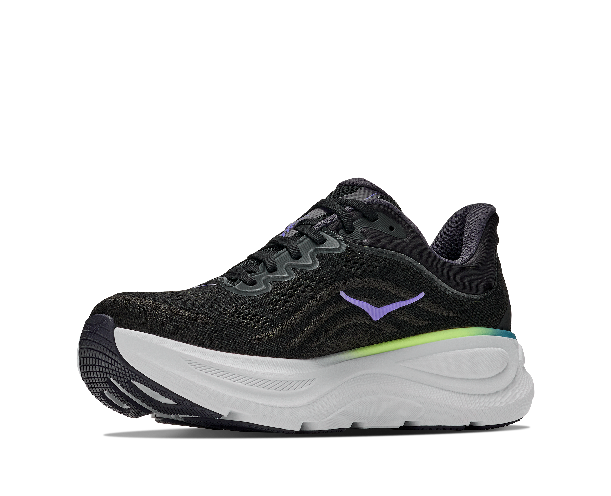 HOKA Men's Bondi 9 - BLACK / NEON YUZU