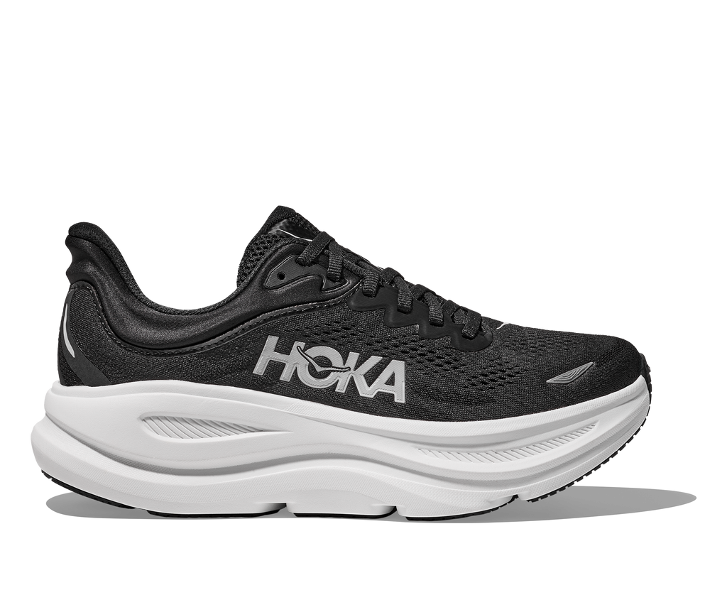 HOKA Men's Bondi 9 - BLACK / WHITE (Wide)