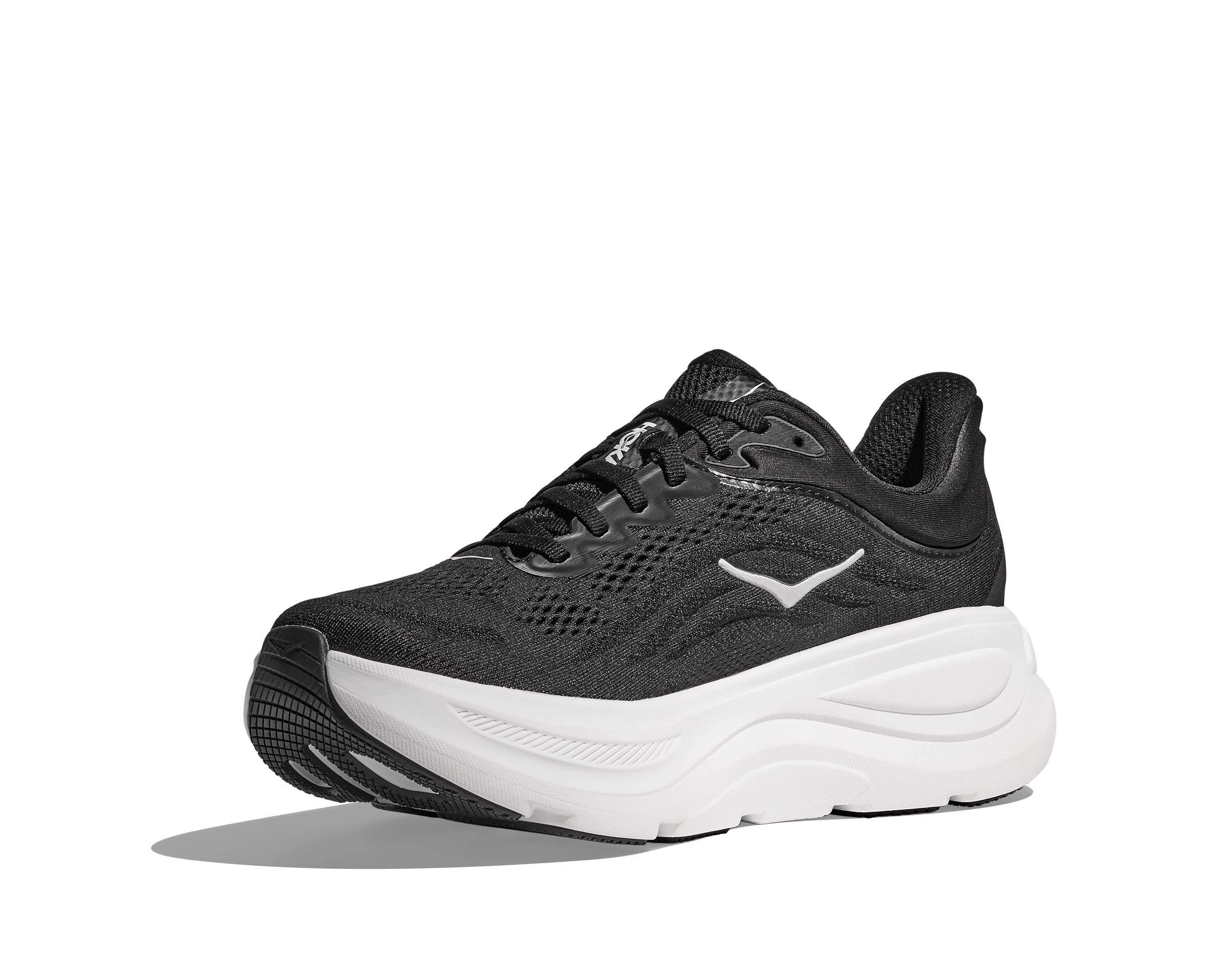 HOKA Men's Bondi 9 - BLACK / WHITE (Wide)