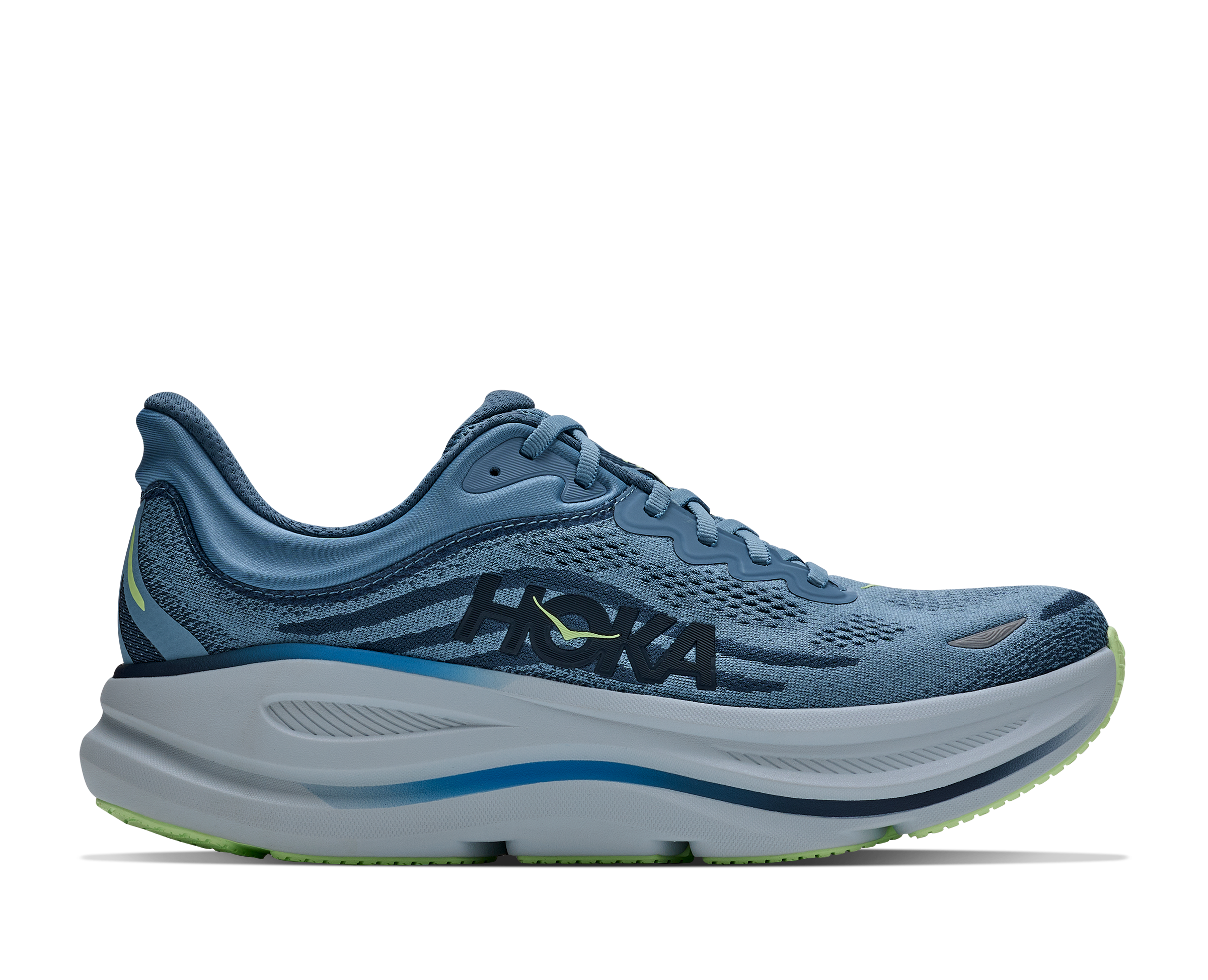 HOKA Men's Bondi 9 - DOWNPOUR / THUNDER CLOUD (Wide)