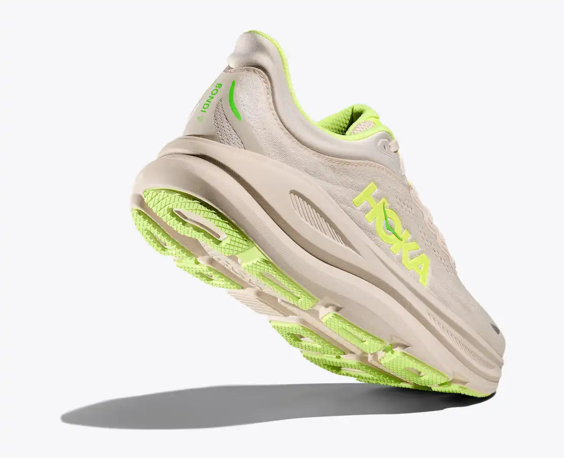 HOKA Men's Bondi 9 - GROUT / NEON YUZU