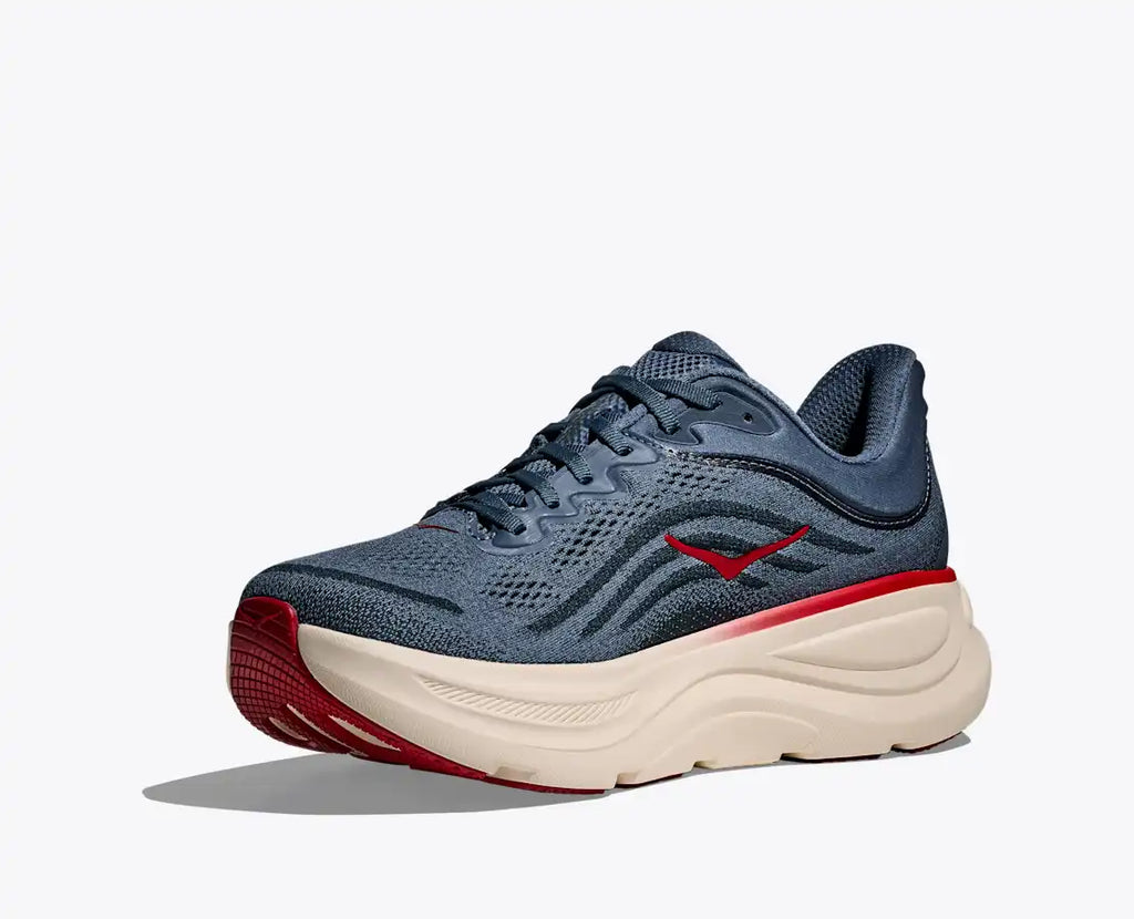 HOKA Men's Bondi 9 - THUNDER CLOUD / VERMILLION (Wide)