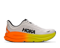 HOKA Men's Bondi 9 - WHITE / NEON TANGERINE (Wide)