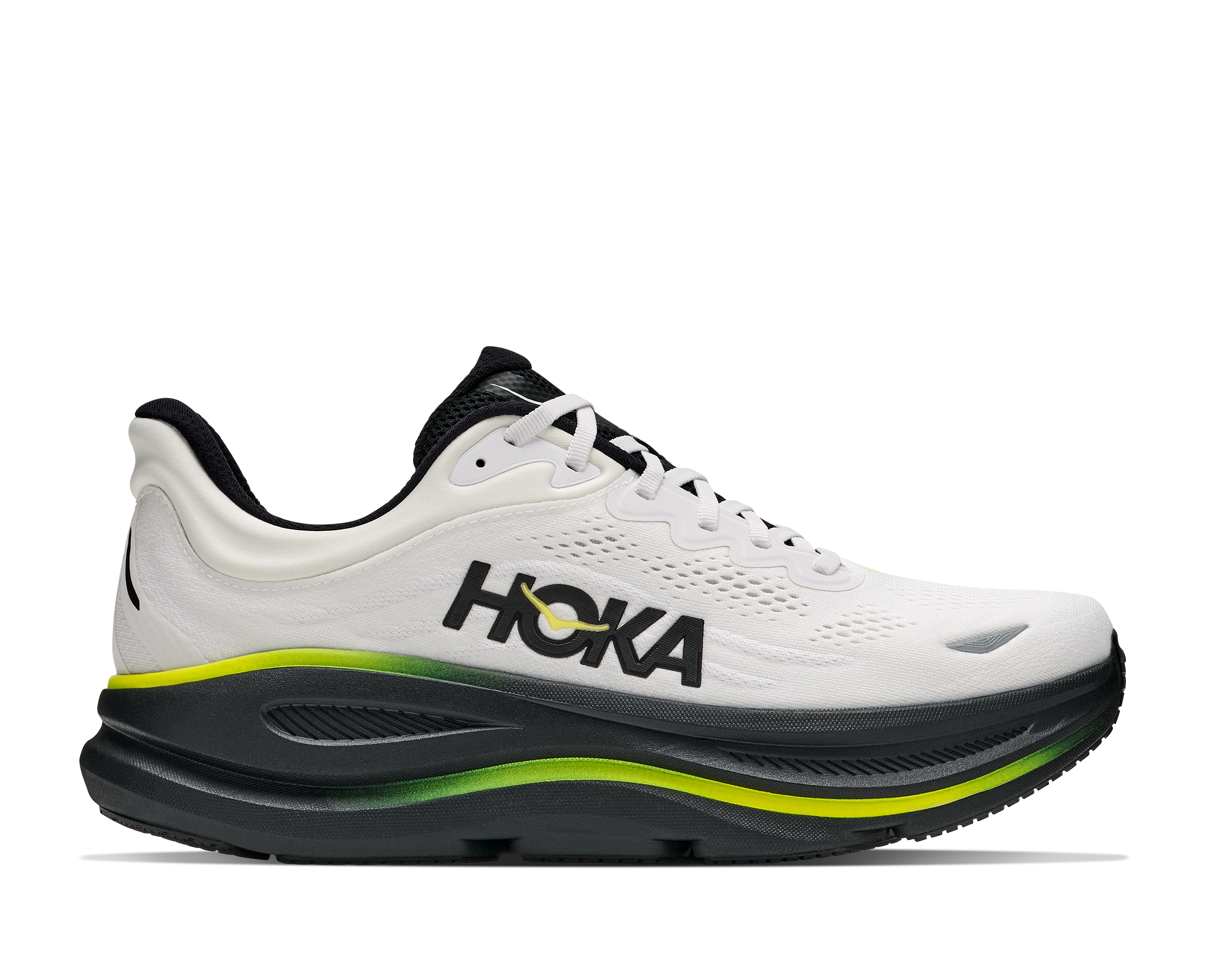 HOKA Men's Bondi 9 - WHITE / CITRUS