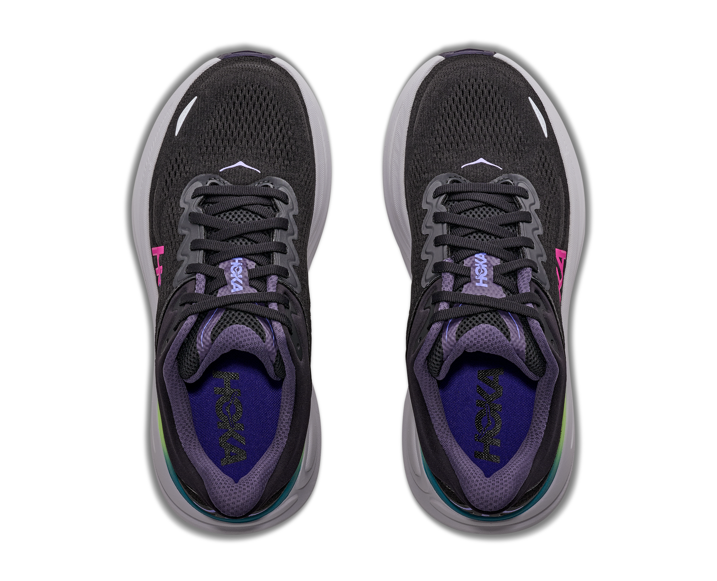 HOKA Women's Bondi 9 - BLACK / NEON DRAGONFRUIT