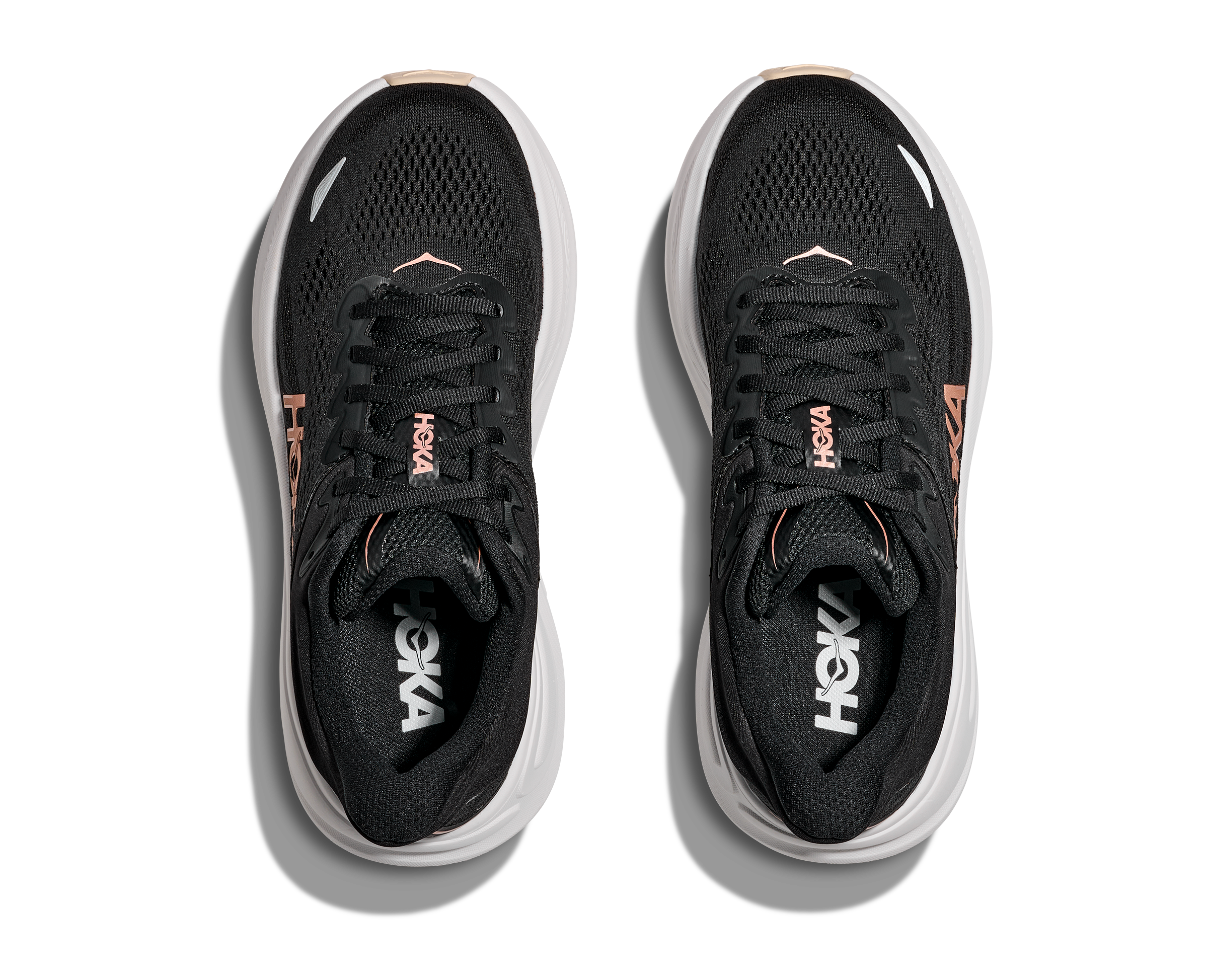 HOKA Women's Bondi 9 - BLACK / ROSE GOLD