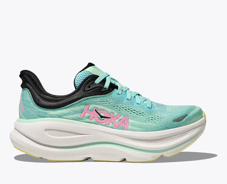 HOKA Women's Bondi 9 - BLUE SPARK / MINT FLUORITE (Wide)