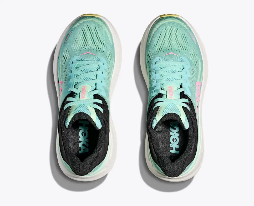 HOKA Women's Bondi 9 - BLUE SPARK / MINT FLUORITE (Wide)