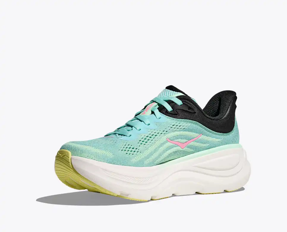 HOKA Women's Bondi 9 - BLUE SPARK / MINT FLUORITE (Wide)