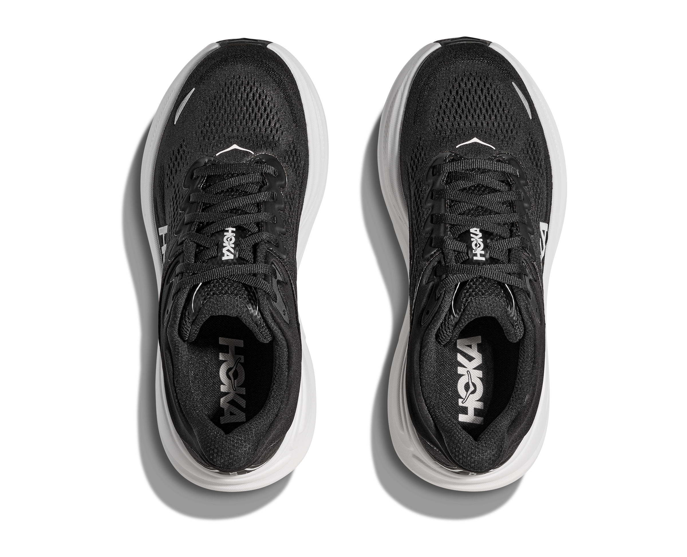 HOKA Women's Bondi 9 - BLACK / WHITE (Wide)