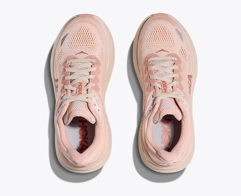 HOKA Women's Bondi 9 - ROSE LATTE / ROSE CREAM (Extra Wide)