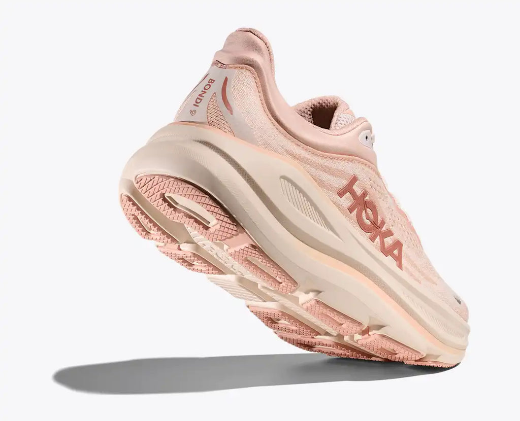 HOKA Women's Bondi 9 - ROSE LATTE / ROSE CREAM (Extra Wide)