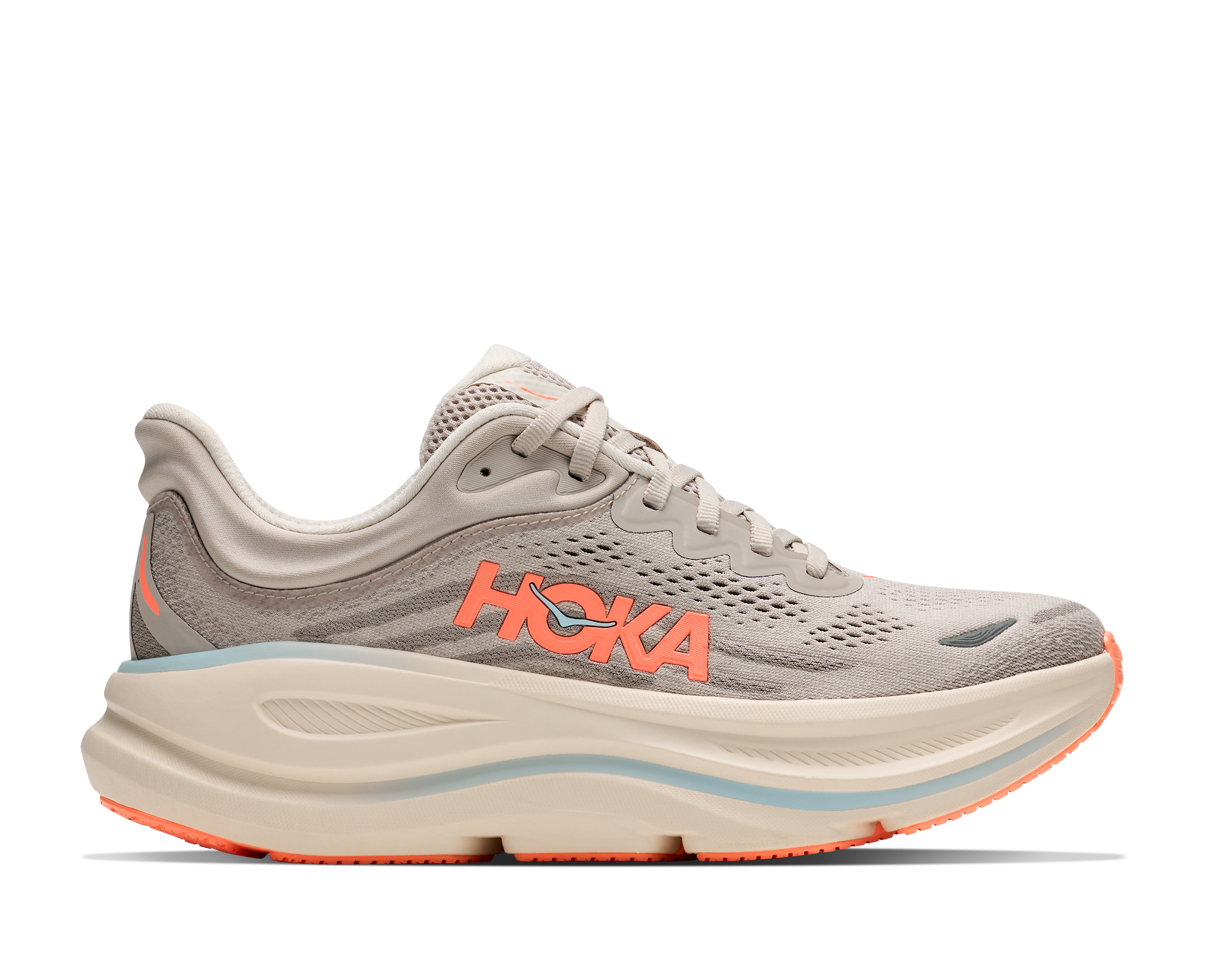 HOKA Women's Bondi 9 - RIVER ROCK GREY / MINERAL ORE (Extra Wide)
