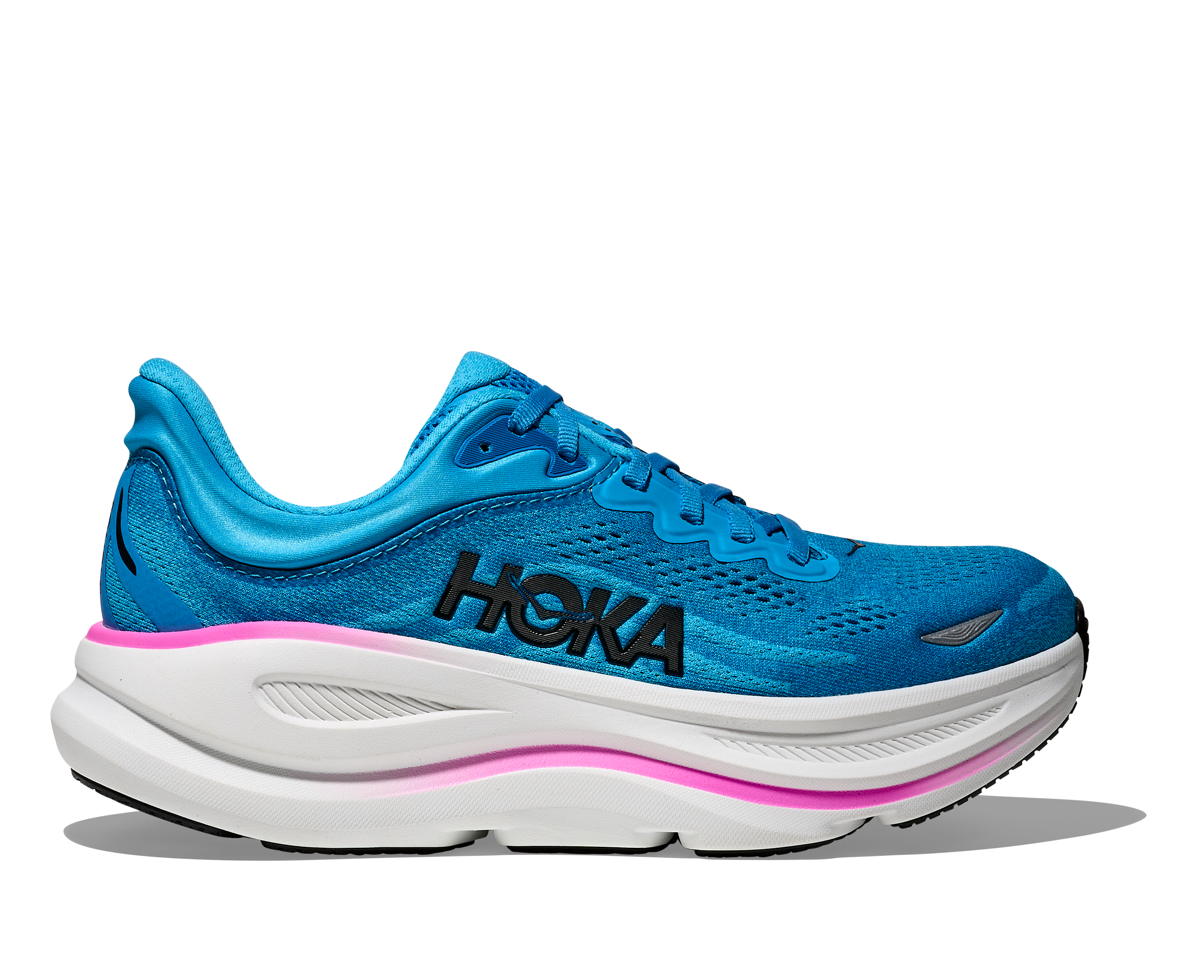 HOKA Women's Bondi 9 - SKYWARD BLUE / NEON FUCHSIA