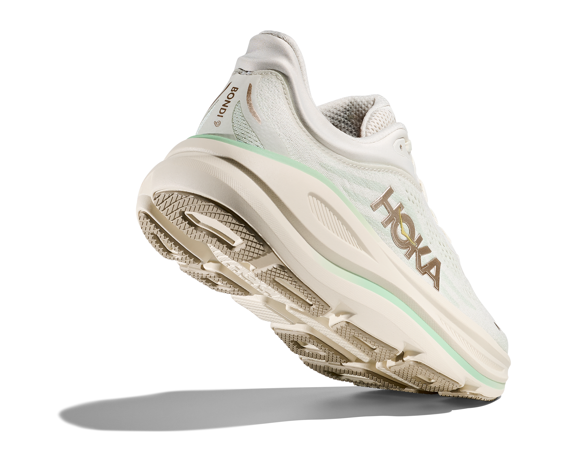 HOKA Women's Bondi 9 - TRUFFLE SALT / SEA GLASS