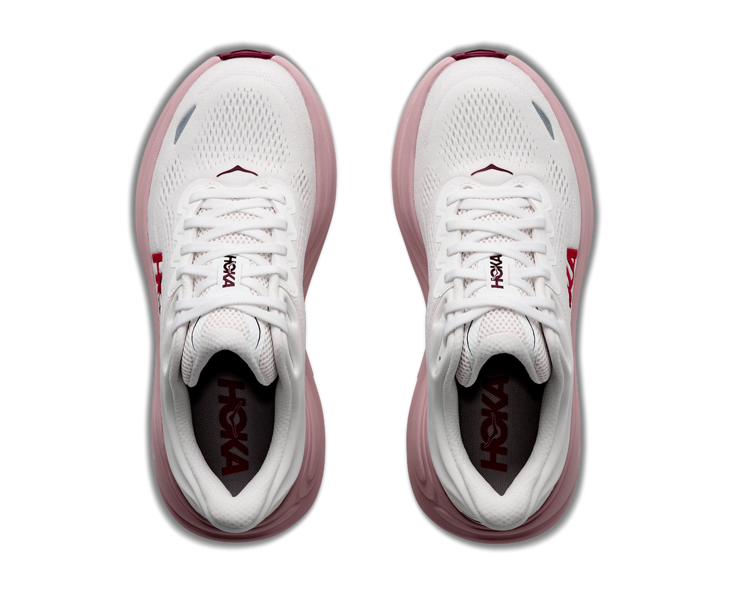 HOKA Women's Bondi 9 - WHITE / PINK OPAL (Wide)