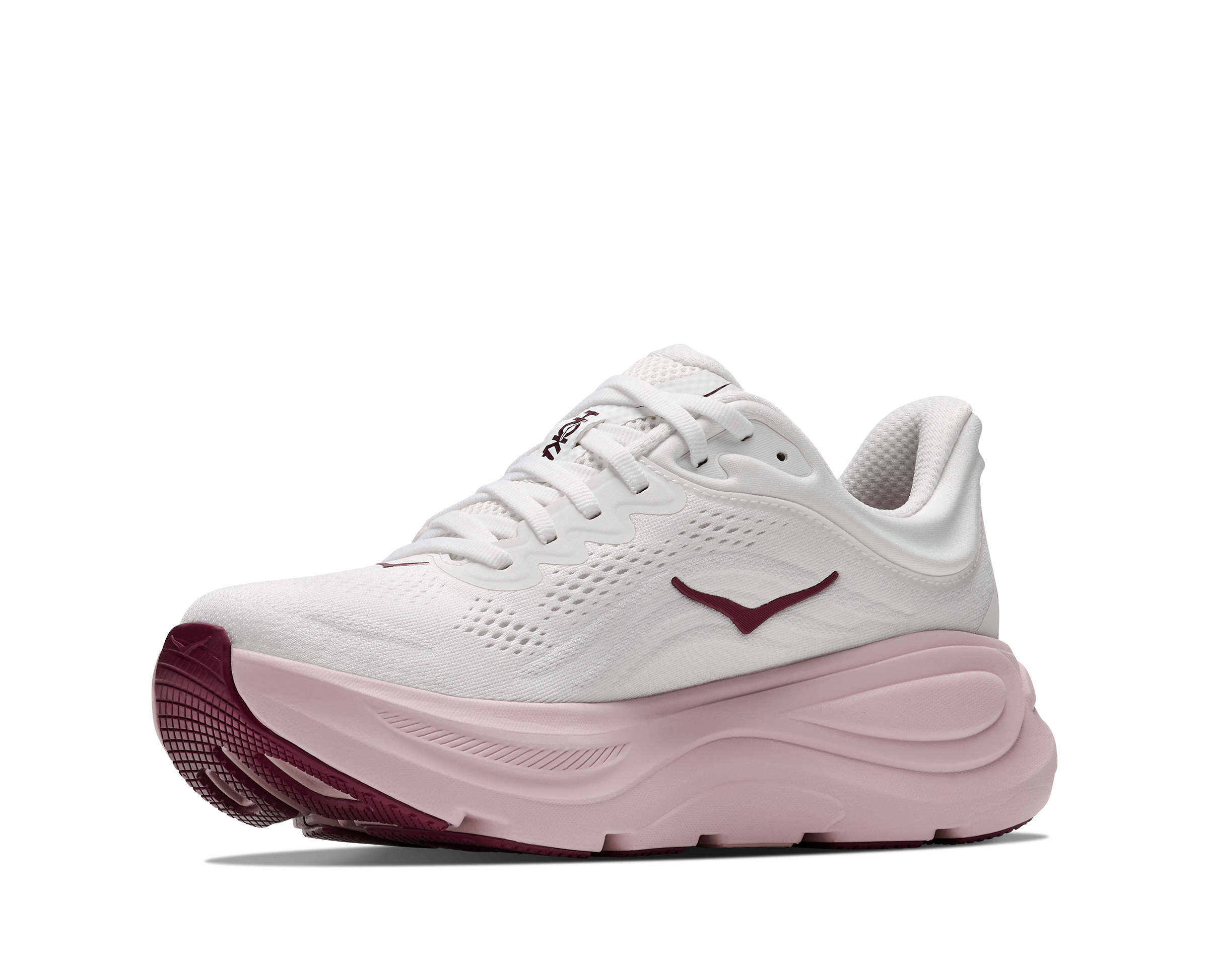 HOKA Women's Bondi 9 - WHITE / PINK OPAL