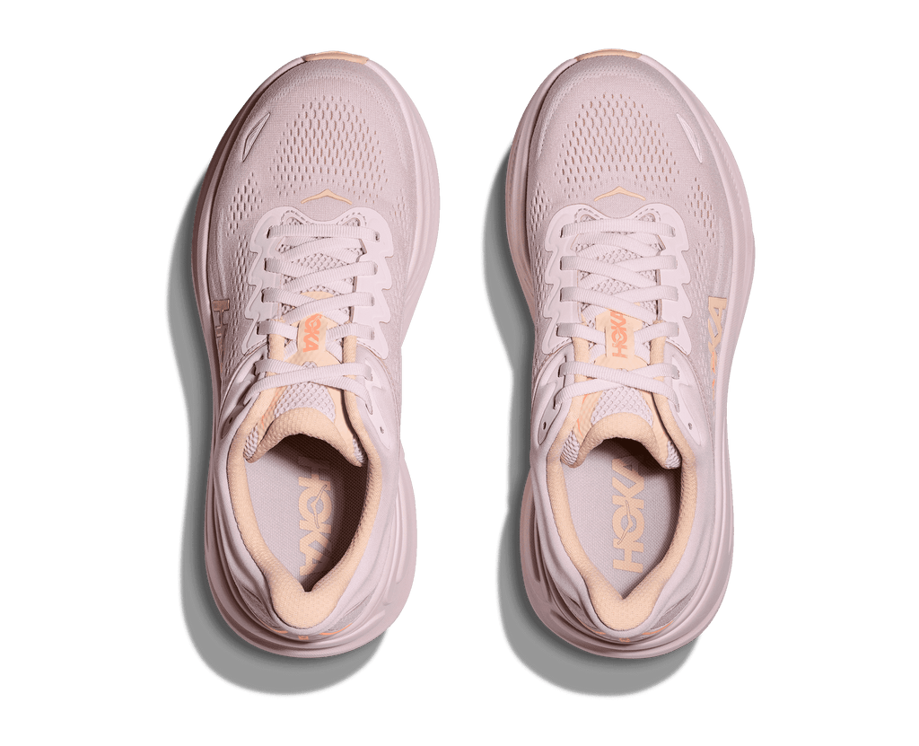 HOKA Women's Bondi 9 - LILAC CREAM / TANGERINE GLOW (Wide)