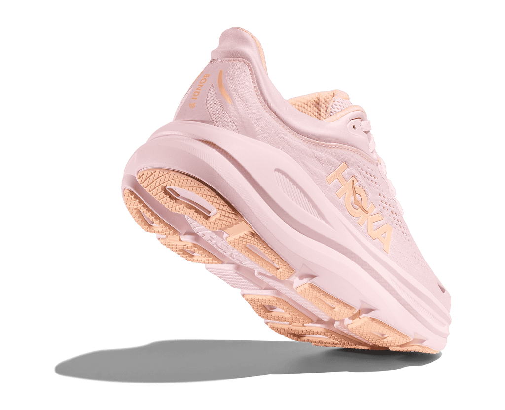 HOKA Women's Bondi 9 - LILAC CREAM / TANGERINE GLOW (Wide)