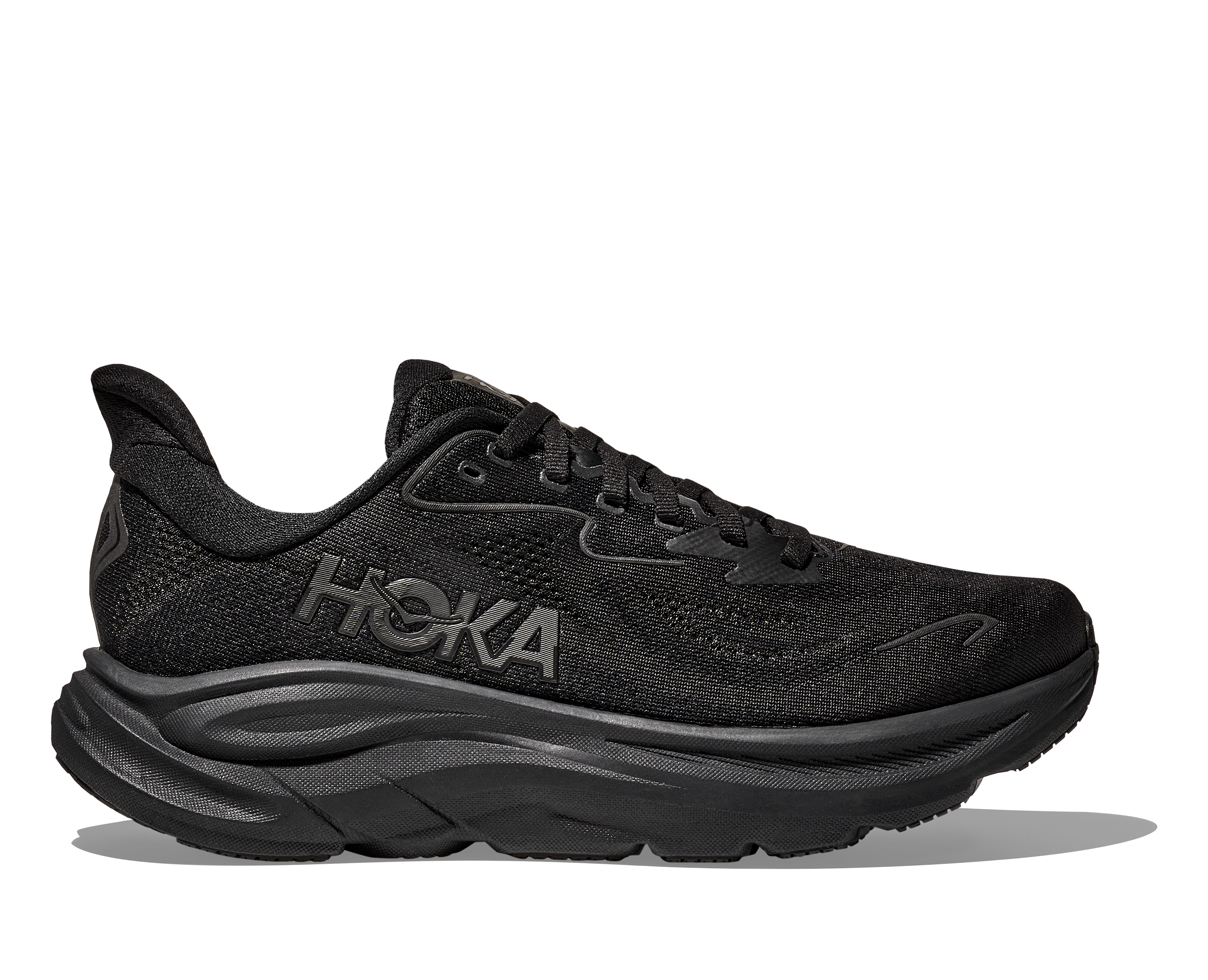 HOKA Men's Clifton 10 - BLACK / BLACK (Wide)