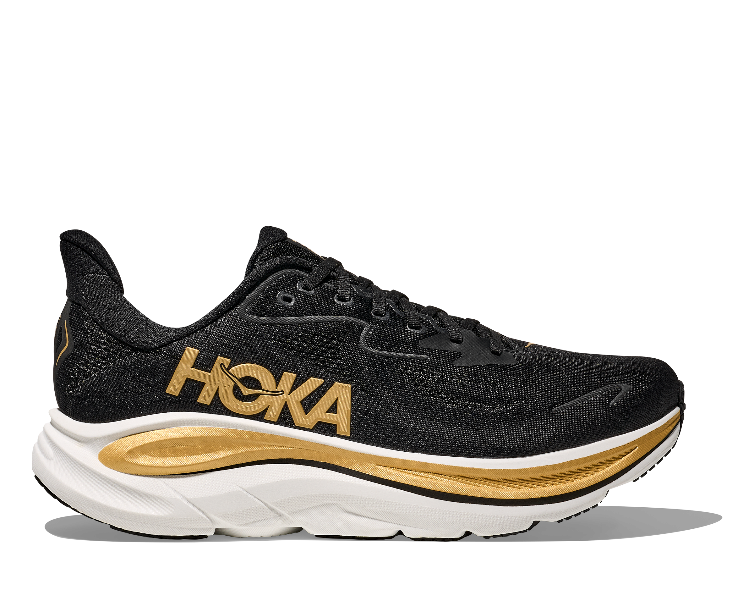 HOKA Men's Clifton 10 - BLACK / GOLD
