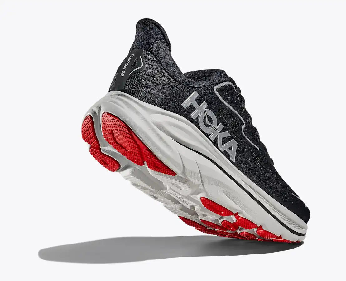 HOKA Men's Clifton 10 - BLACK / SILVER