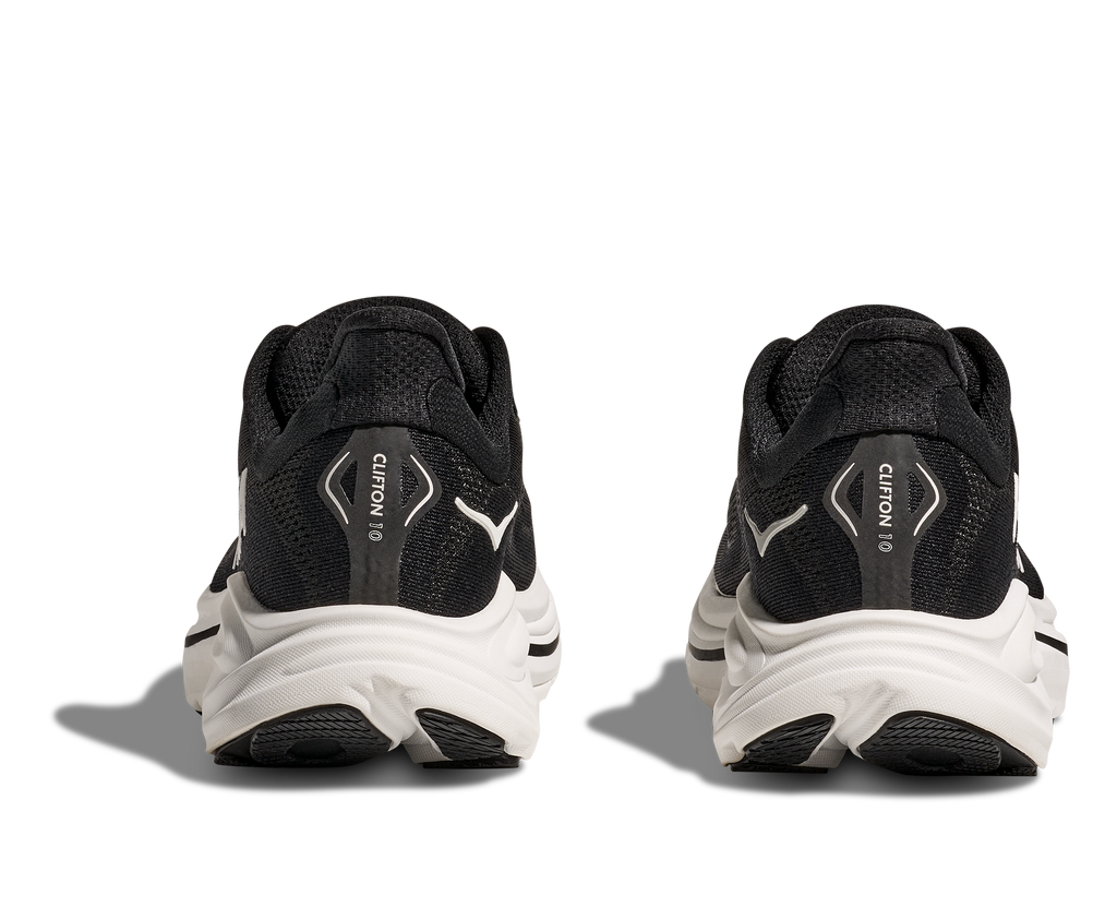 HOKA Men's Clifton 10 - BLACK / WHITE (Wide)
